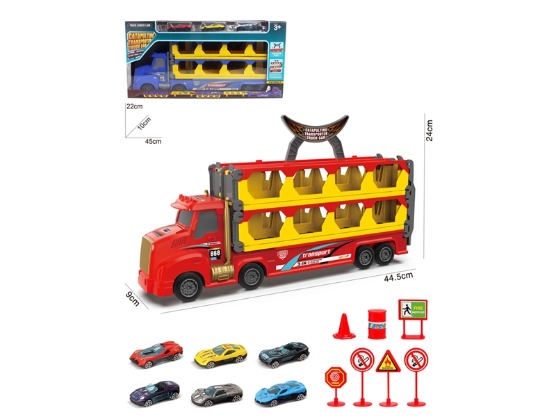 CATAPULT RAIL CAR W/FREE WAY DIE-CAST CAR 6PCS - HP1244133