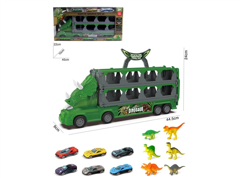 CATAPULT RAIL CAR W/FREE WAY DIE-CAST CAR 6PCS & DINOSAUR 6PCS - HP1244134
