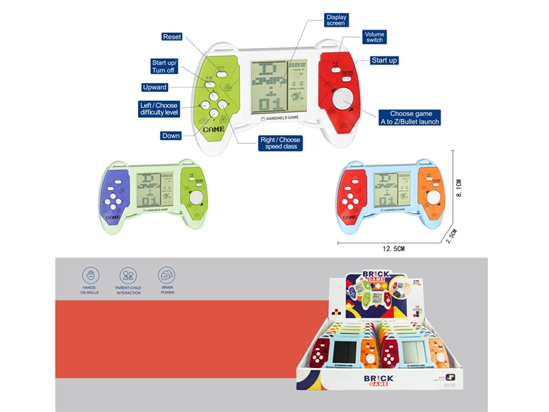 GAME MODES,WHITE/BLUE/GREEN,12PCS/DISPLAY BOX - HP1244628