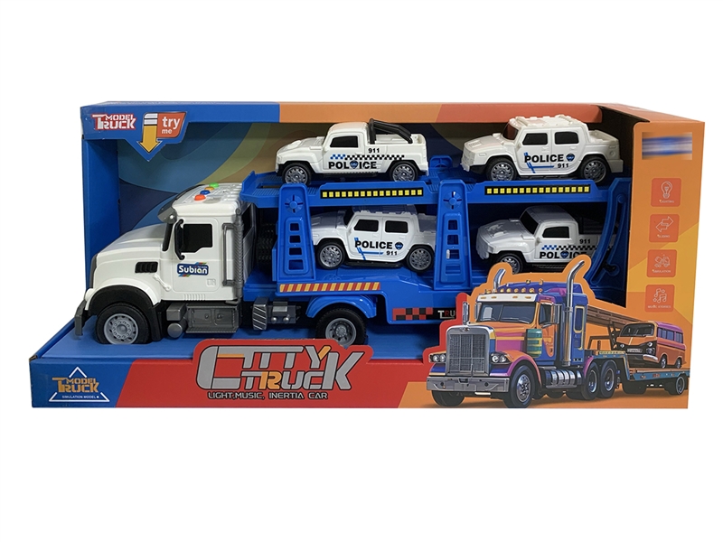 1:14 FRICTION POLICE TRUCK W/LIGHT & MUSIC - HP1244778