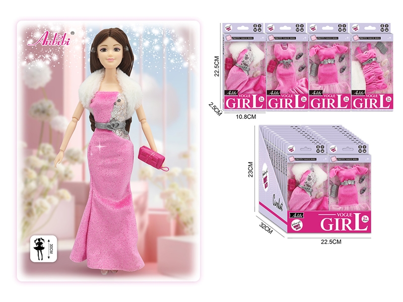 DOLLS CLOTHING 4ASST,24PCS/DISPLAY BOX - HP1245362