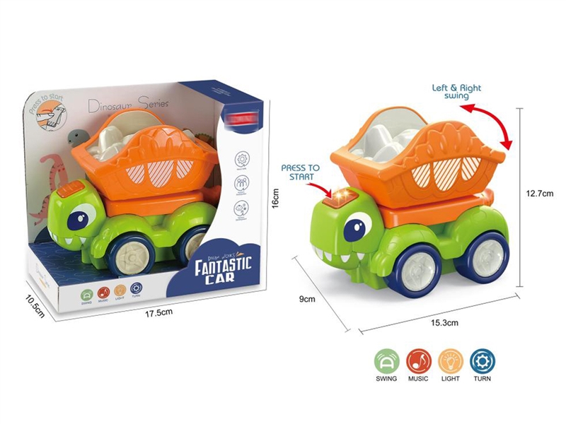 B/O DINOSAUR CAR W/LIGHT & SOUND - HP1245921