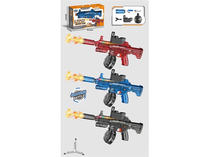 B/O WATER GUN W/LIGHT,3COLOURS - HP1245985