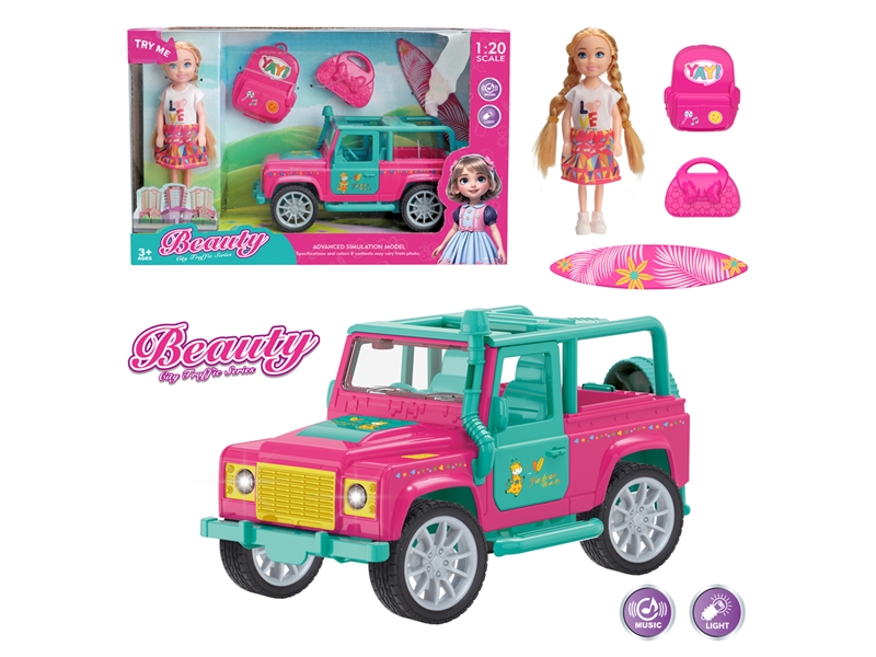 FRICTION CAR W/LIGHT & SOUND & 5