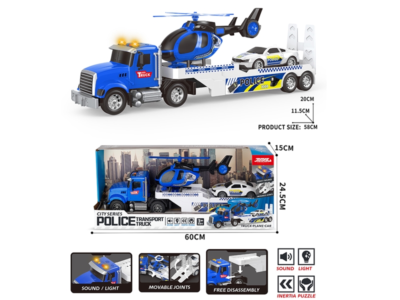 FRICTION POLICE TRUCK W/LIGHT & SOUND - HP1246264
