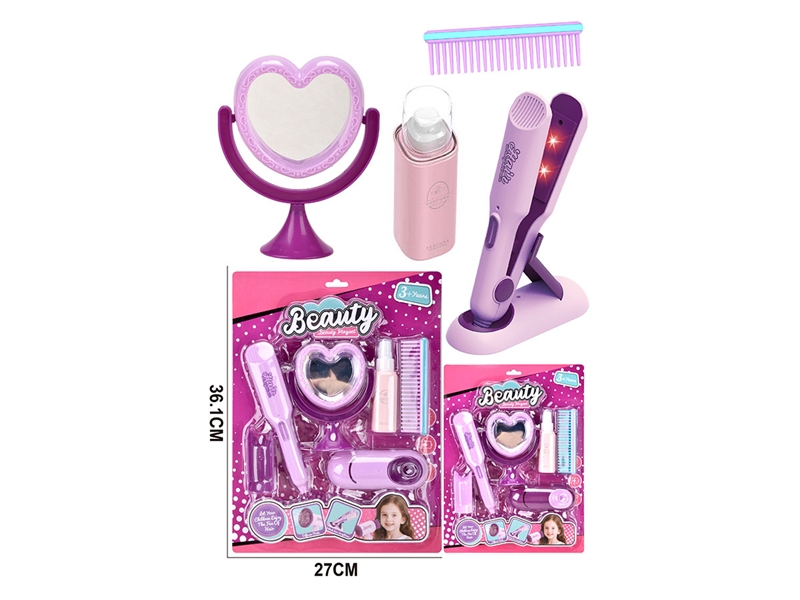 HAIRDRESSING SET W/LIGHT,6PCS,2COLOURS - HP1246705