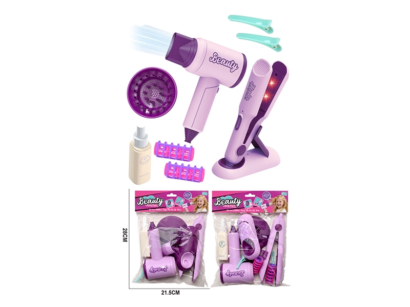 HAIRDRESSING SET W/LIGHT,11PCS,2COLOURS - HP1246712