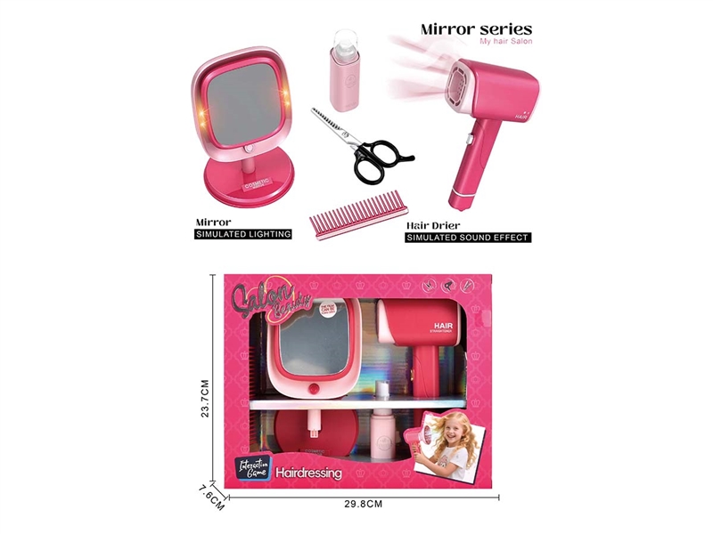 HAIRDRESSING SET W/LIGHT,6PCS - HP1246724