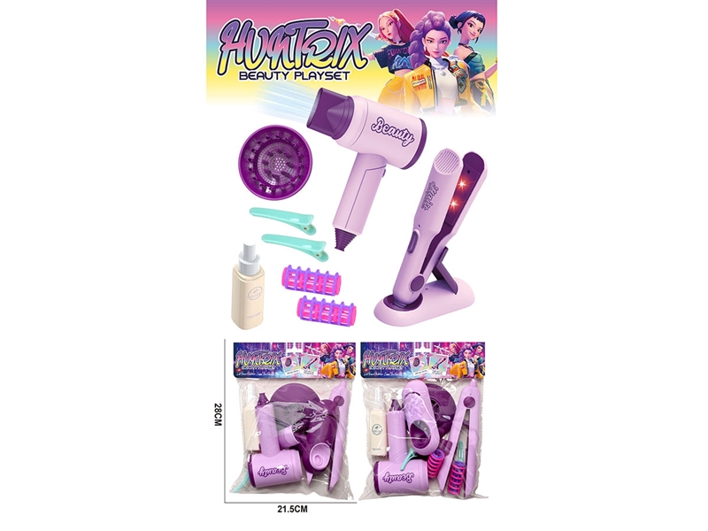HAIRDRESSING SET W/LIGHT,11PCS,2COLOURS - HP1246742