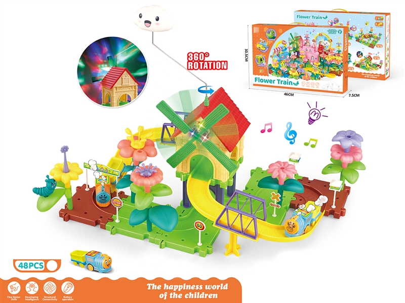 B/O FLOWER RAIL TRAIN W/LIGHT  & MUSIC 48PCS - HP1247168