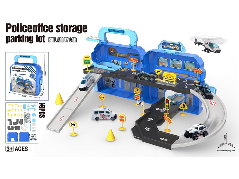 PARKING LOT W/1PCS DIE-CAST CAR，36PCS - HP1247182