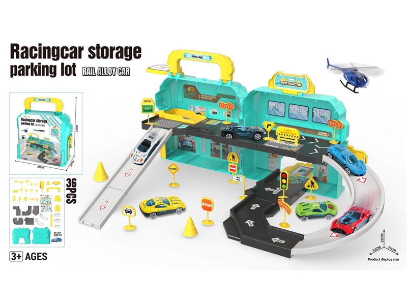 PARKING LOT W/1PCS DIE-CAST CAR，36PCS - HP1247183