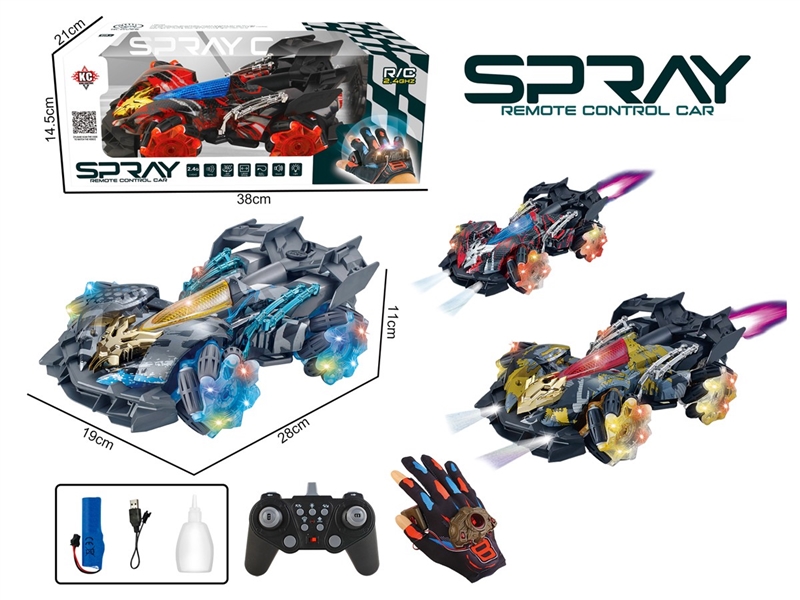 R/C STUNT CAR W/LIGHT & MUSIC & SPRAY（INCLUDED BATTERY） - HP1247929