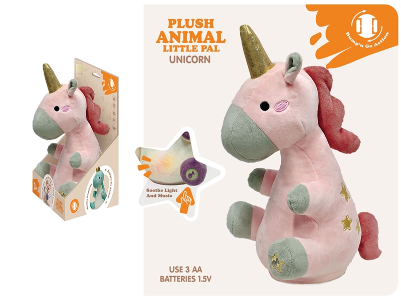 B/O PLUSH SOOTHE UNICORN W/LIGHT & MUSIC（NOT INCLUDED BATTERY） - HP1248435