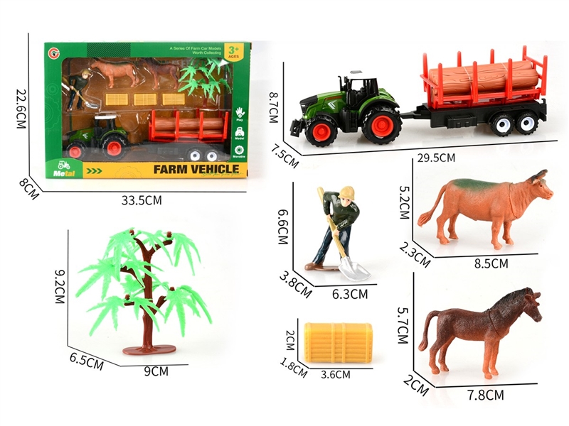 PULL BACK DIE-CAST FARM TRUCK - HP1249027