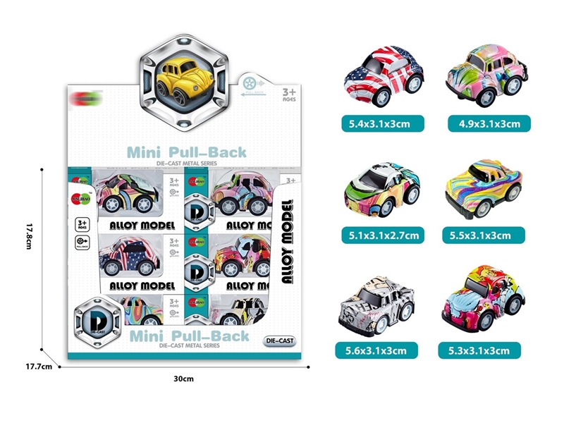 PULL BACK DIE-CAST CAR , 24PCS/DISPLAY BOX - HP1249122