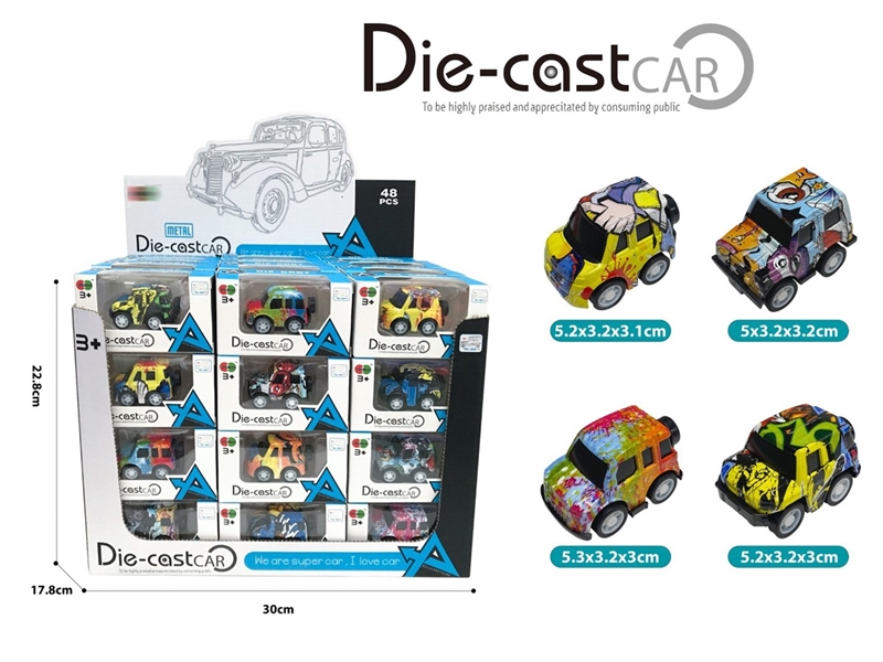 PULL BACK DIE-CAST CAR , 48PCS/DISPLAY BOX - HP1249123