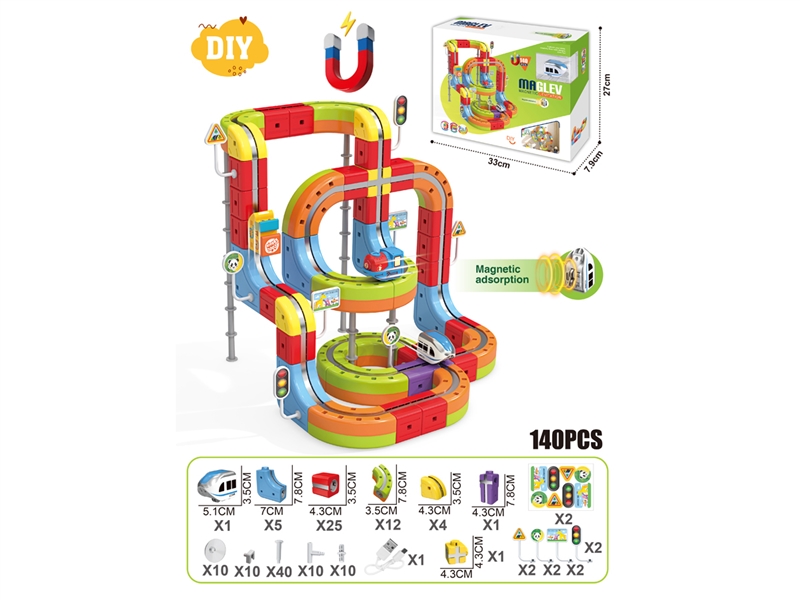 MAGNETIC MODULAR TRACK CAR 140PCS - HP1249221