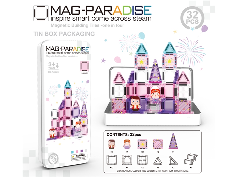 MAGNETIC BUILDING BLOCKS 32PCS - HP1249456