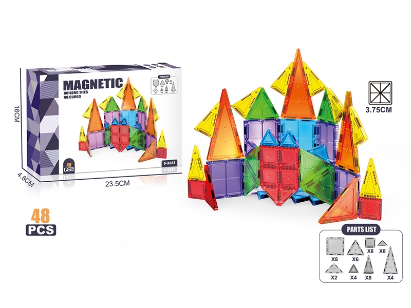 MAGNETIC BUILDING TILES 48pcs - HP1249468