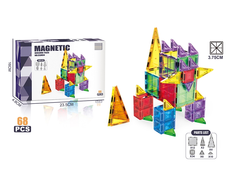 MAGNETIC BUILDING TILES 68pcs - HP1249469
