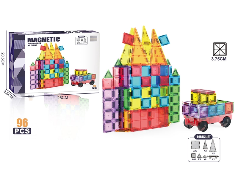 MAGNETIC BUILDING TILES 96PCS - HP1249472