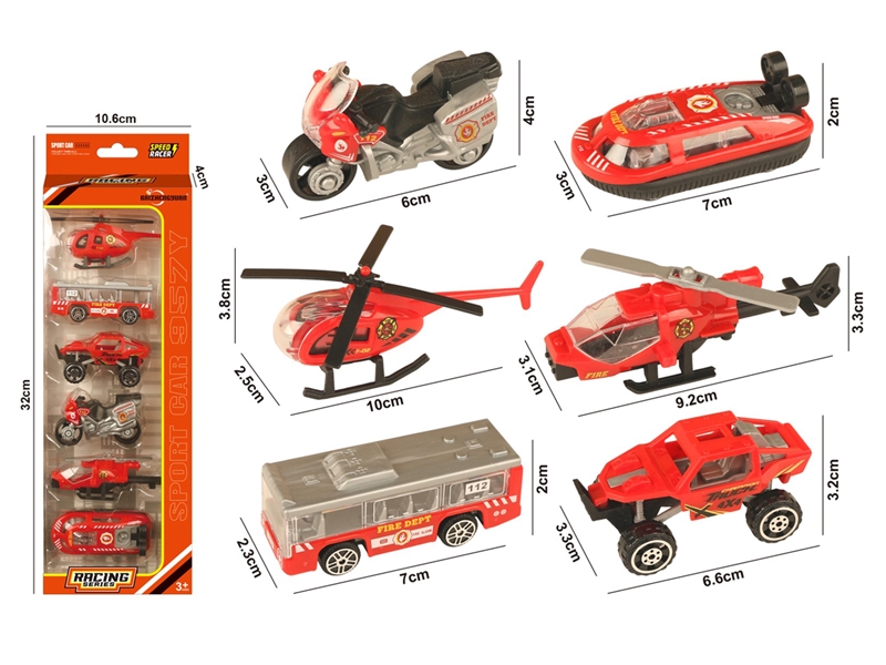 1:64 FREE WAY FIRE CAR 6PCS - HP1250223