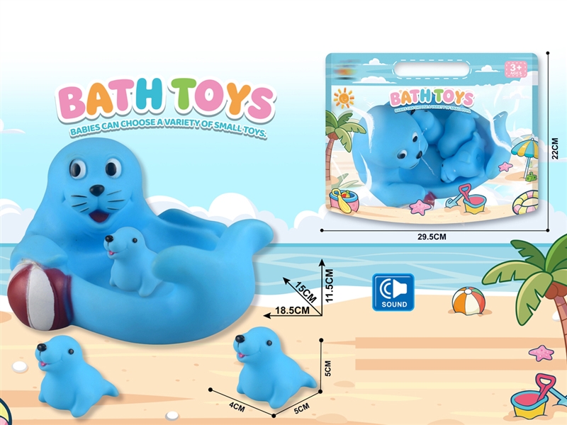 戏水浴室搪胶海狮套装 - HP1250780