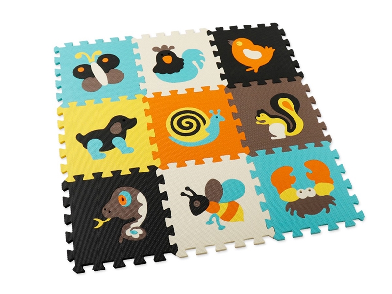 EVA拼图泡沫地垫9片动物和昆虫 - HP1250864