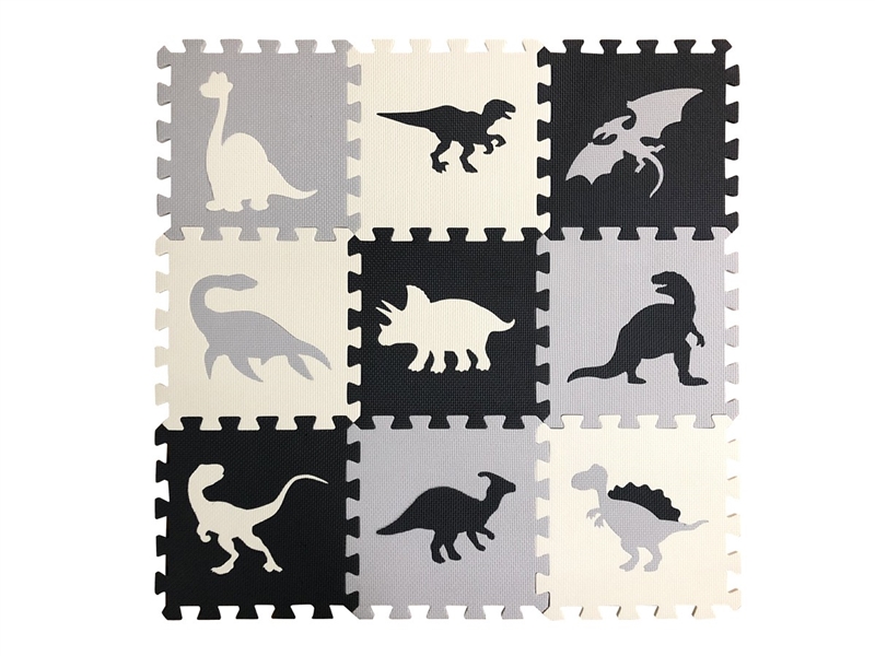 9片恐龙：深灰/浅灰/米白三色 - HP1250875