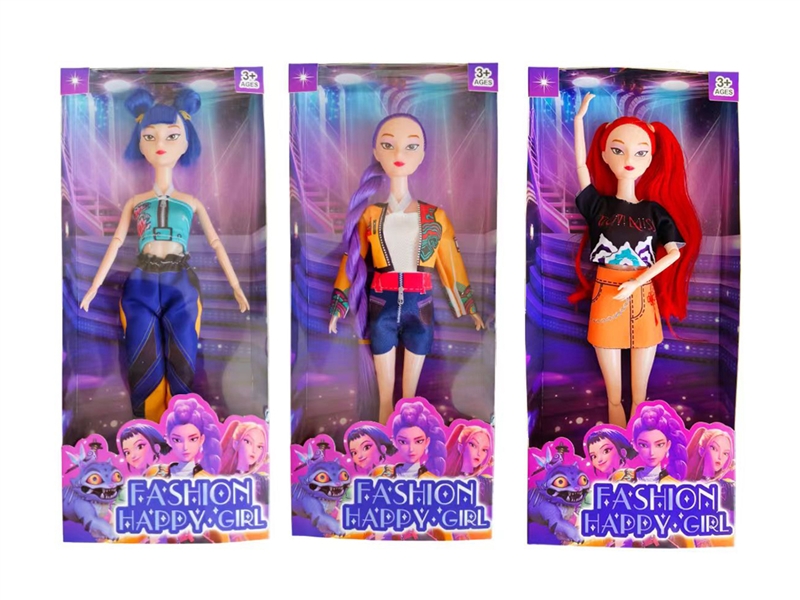 开窗盒11.5寸实身多关节K-POP猎魔女团露米米拉佐伊芭比（衣服，发型多款多色混装） - HP1251009