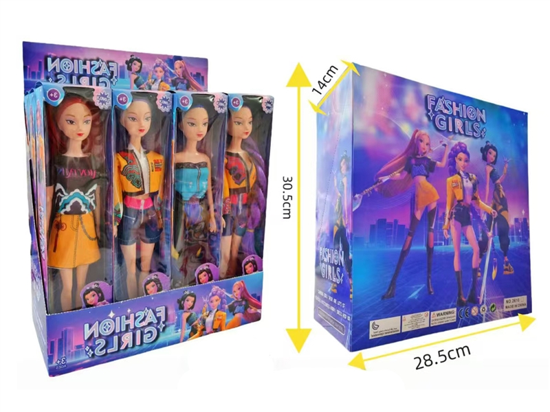 开窗盒11.5寸实身多关节K-POP猎魔女团露米米拉佐伊芭比（衣服，发型多款多色混装） - HP1251023