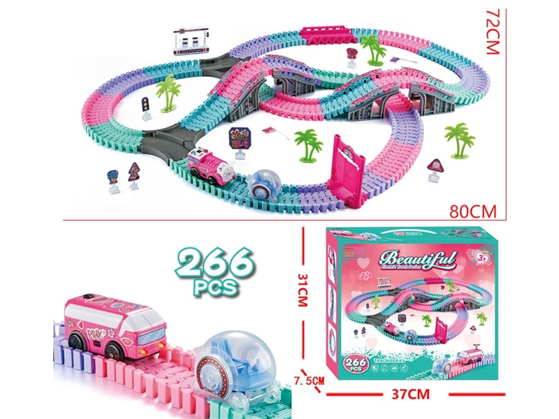 女孩拼装电动轨道车套装 - HP1251185