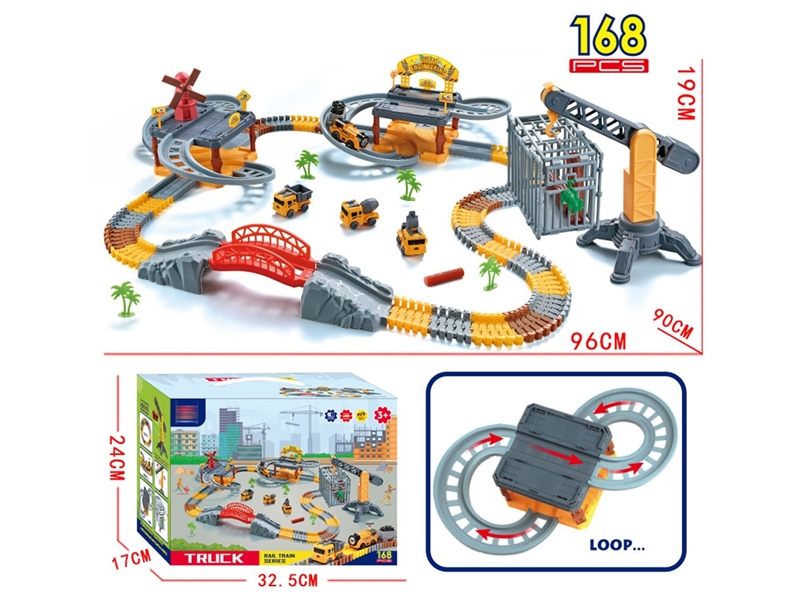 吊塔电动工程车拼装轨道车停车场 - HP1251202