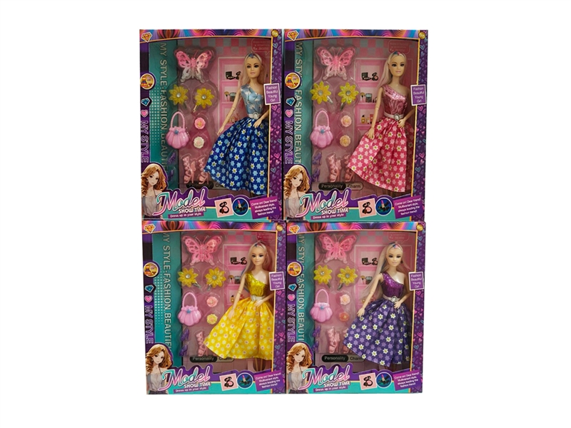 11寸实身多关节芭比配衣服吸塑板开窗盒装 - HP1251239