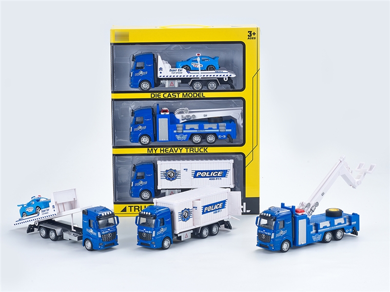 1:32 回力合金救援警车，3只/手提开窗盒 - HP1251361