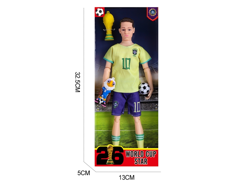 11.5寸世界杯足球巨星-内马尔 +大力神杯+吉祥物+迷你足球 - HP1251390