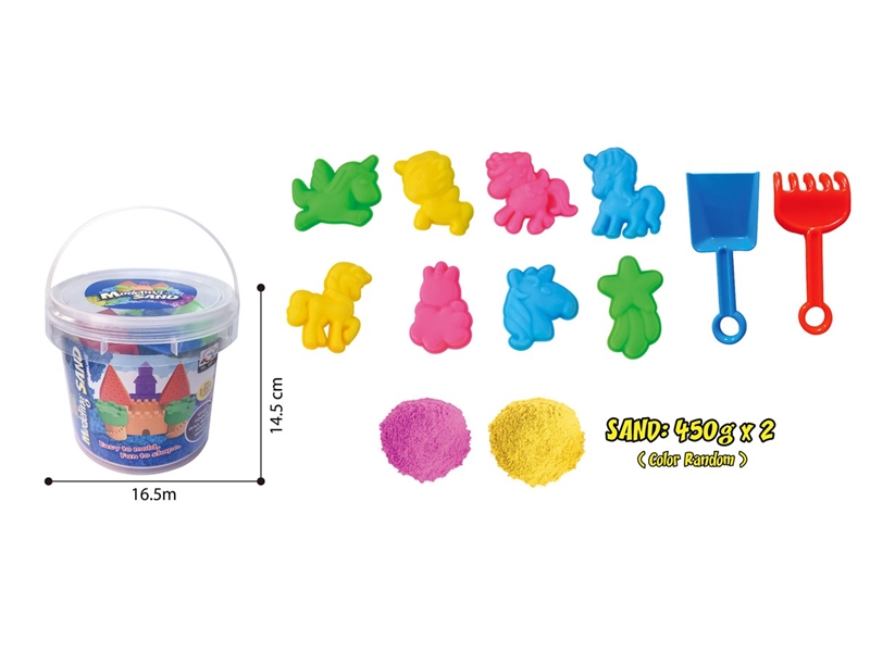 大圆桶装-900g太空沙+小马宝莉沙模8件套+沙铲2件套
（2色沙） - HP1251513