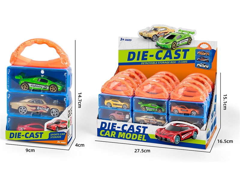 1:64滑行合金车（3款混装） - HP1251544