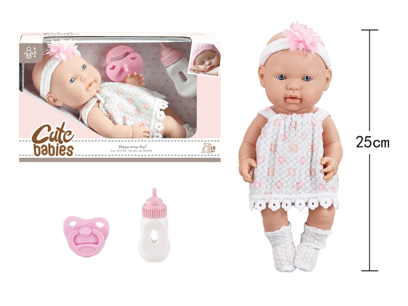 10寸全搪初生婴儿，带奶瓶，奶嘴，无IC，无功能 - HP1251572