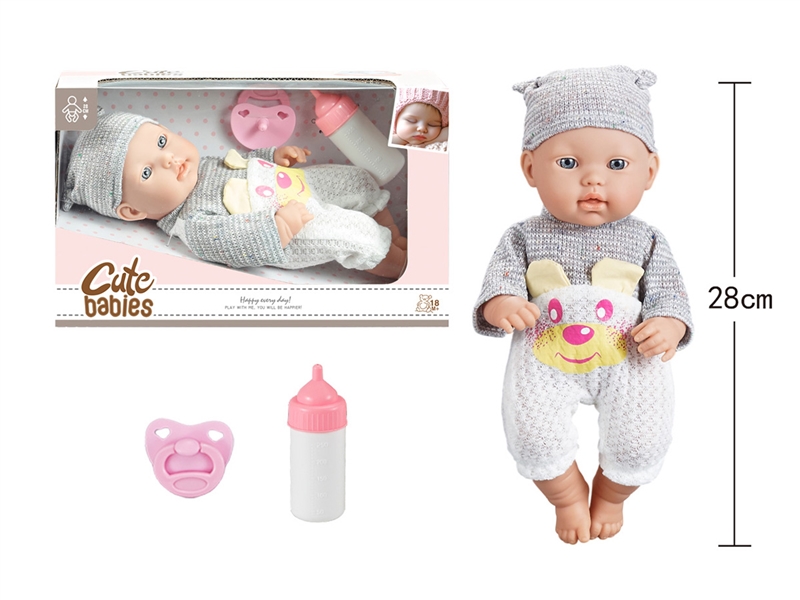 11寸全搪初生婴儿，带奶瓶，奶嘴，无IC，无功能 - HP1251585