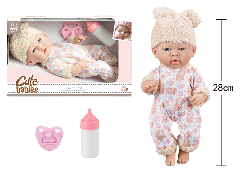 11寸全搪初生婴儿，带奶瓶，奶嘴，无IC，无功能 - HP1251587