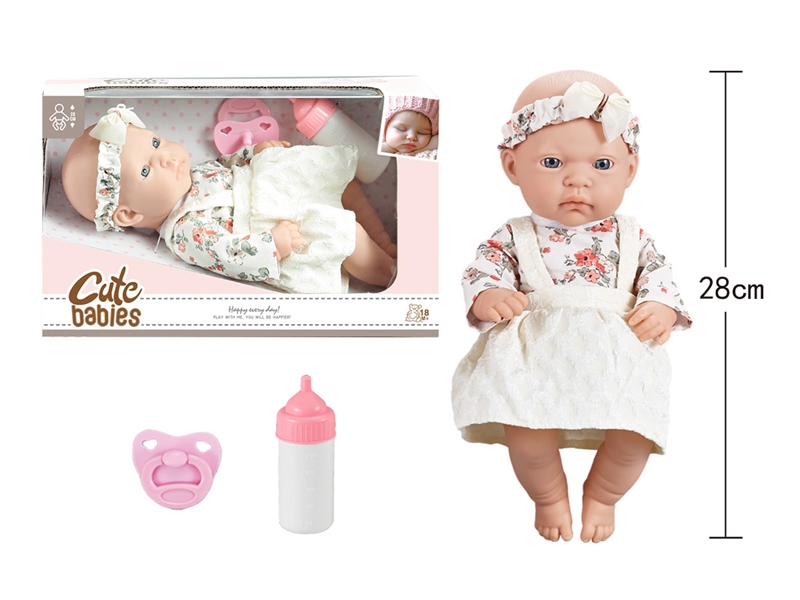 11寸全搪初生婴儿，带奶瓶，奶嘴，无IC，无功能 - HP1251590