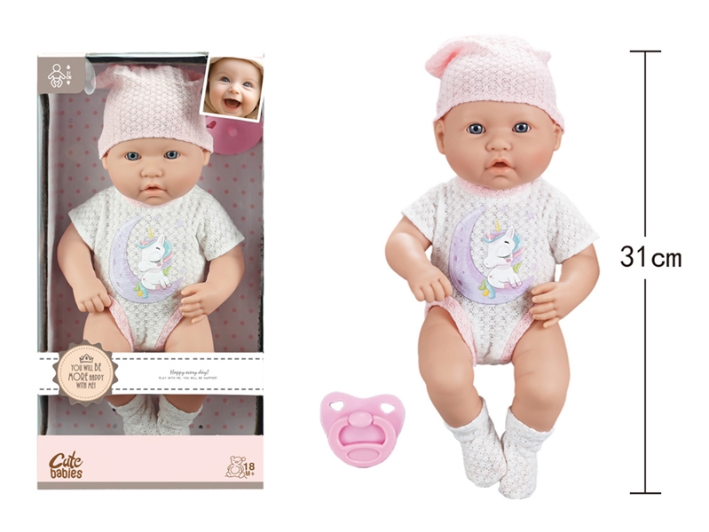 12寸全搪初生婴儿，带奶嘴，无IC，无功能 - HP1251598