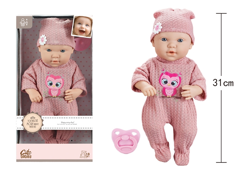 12寸全搪初生婴儿，带奶嘴，无IC，无功能 - HP1251600