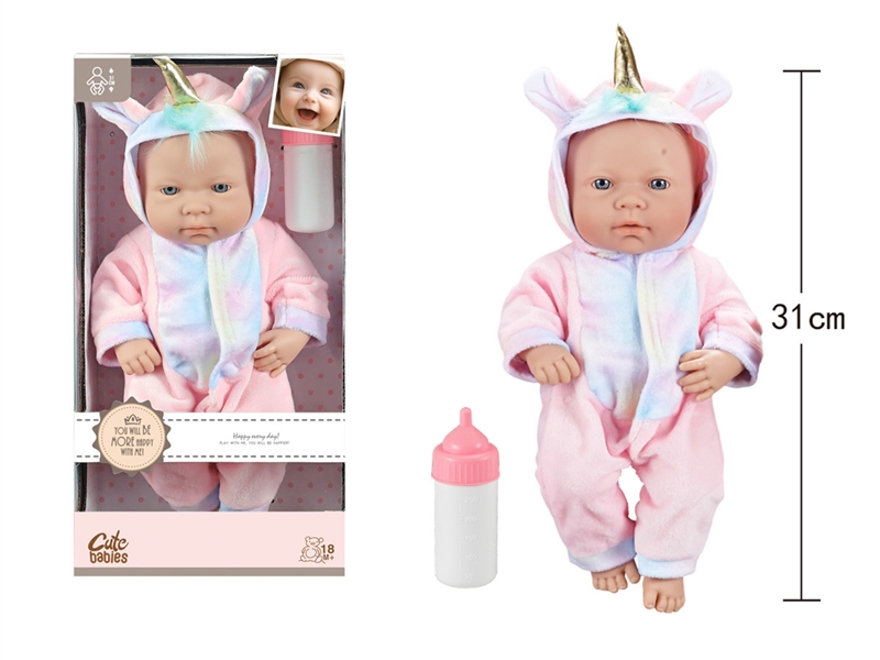 12寸全搪初生婴儿，带奶瓶，无IC，无功能 - HP1251601