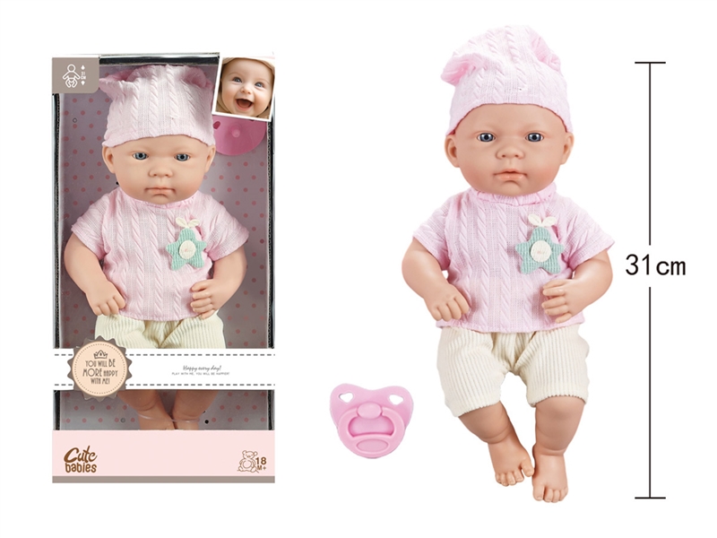 12寸全搪初生婴儿，带奶嘴，无IC，无功能 - HP1251602