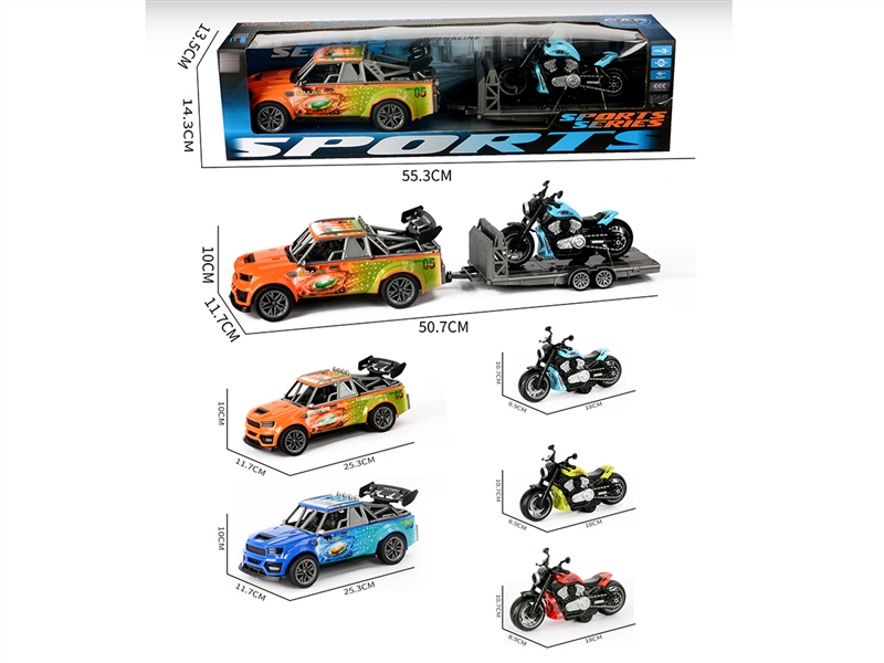 惯性3DUV印骨架跑车载摩托车 - HP1252120