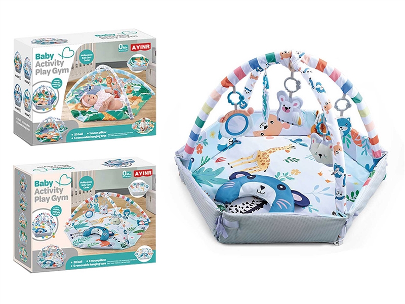 婴儿卡通多功能小猫围栏地毯（六边形4合1） - HP1252207