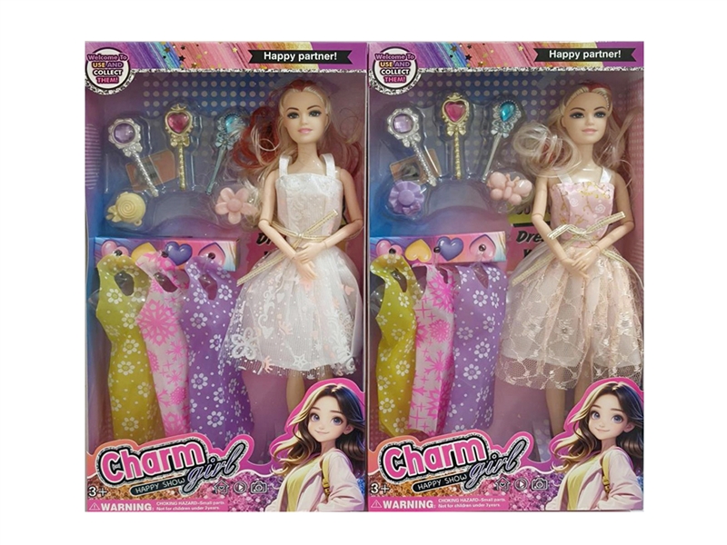 11寸实身多关节芭比配吸塑板开窗盒装 - HP1252230